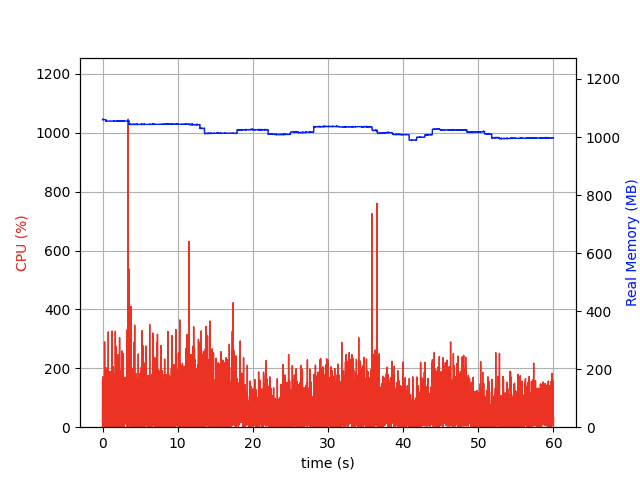 cpu usage vs physical memory